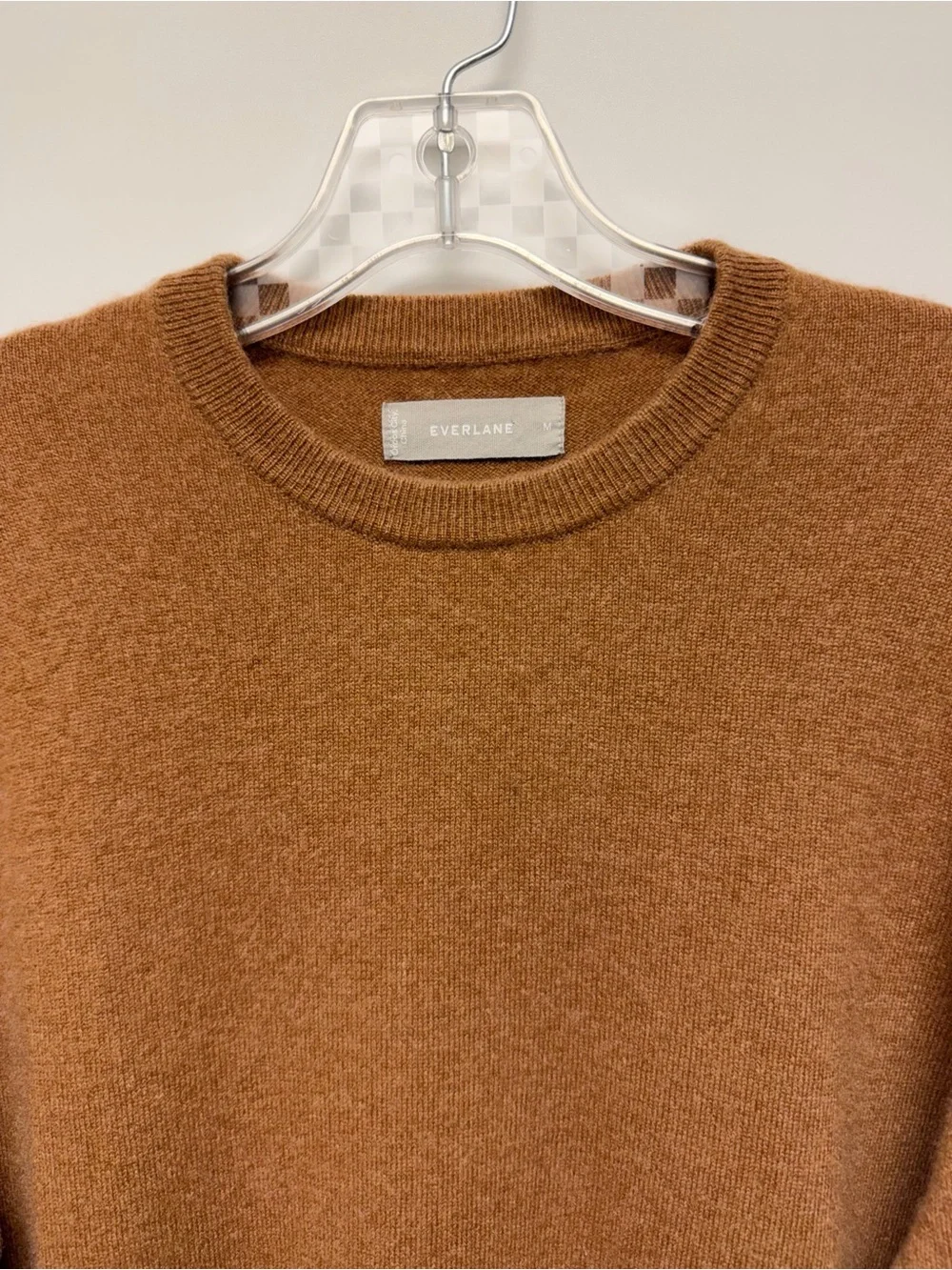Everlane Men’s Cashmere Crewneck Sweater Size M Light Brown